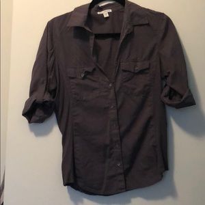James Perse grey button down